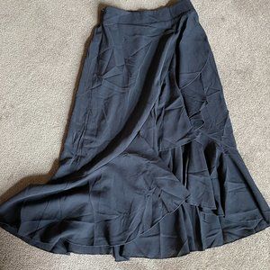 Shein black ruffle skirt